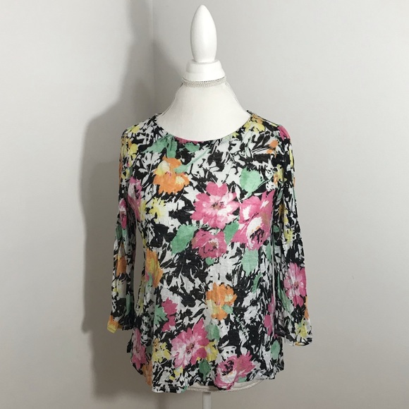 Lauren Ralph Lauren Floral Linen Top - Picture 1 of 9